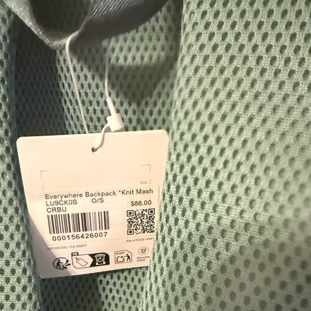 NWT LuLu lemon Mesh Backpack with Front Pocket - Picture 4 of 5